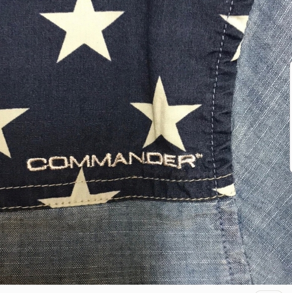 Women's Commander Life Snap Down Blue Denim Star Western Jean Shirt - Picture 8 of 16